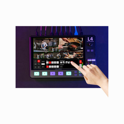 FeelWorld L4 HDMI Livestream Switcher 10.1" LCD Monitor