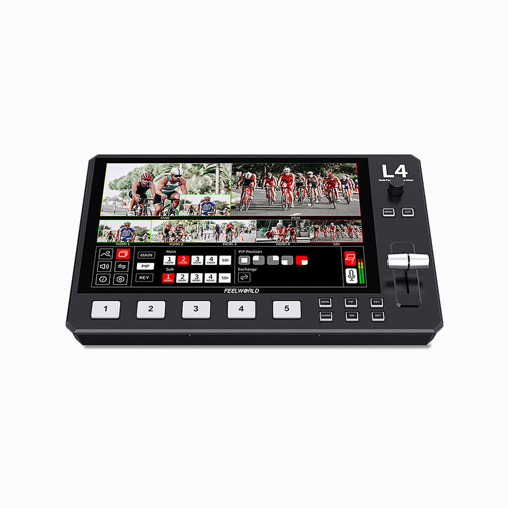 FeelWorld L4 HDMI Livestream Switcher 10.1" LCD Monitor