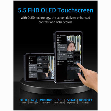 FeelWorld PS6 5.5INCH OLED Vertical On-Camera Monitor