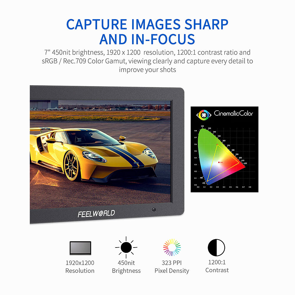 FeelWorld T7 Plus 7" IPS On-Camera Monitor with 3D LUT