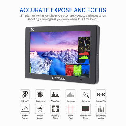 FeelWorld T7 Plus 7" IPS On-Camera Monitor with 3D LUT