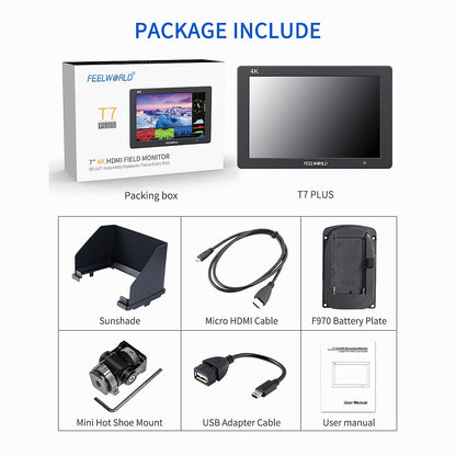 FeelWorld T7 Plus 7" IPS On-Camera Monitor with 3D LUT