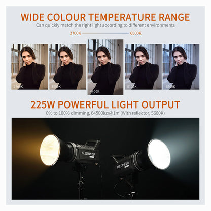 Feelworld FL225B 225W Bi-Color Point-Source LED Video Light