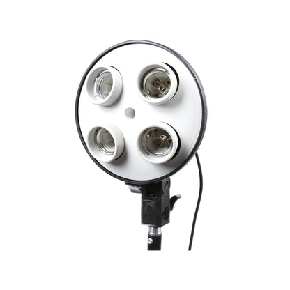 Four Socket Multi-Holder Studio Tricolor Light Bulb Lamp Head 4-in-1