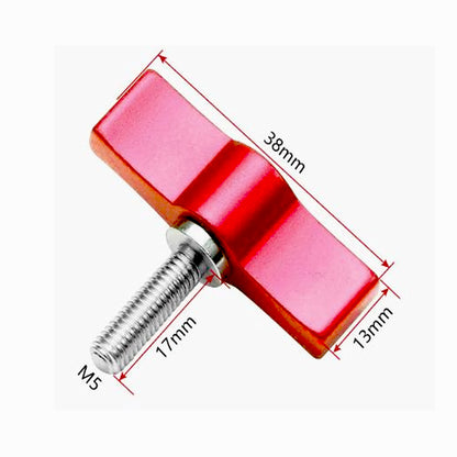T- Type Aluminum Head Thumb Screw  Red-GP-175