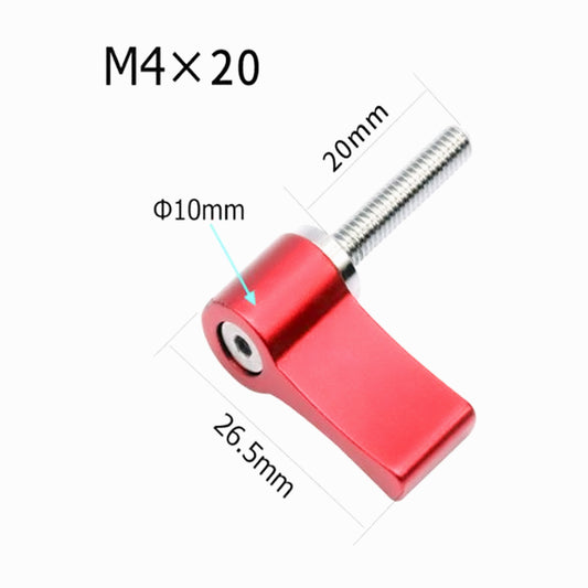 Aluminum L-type Tighten Locking Handle Screw M4 Adjustable GP204