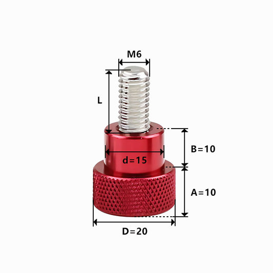 Aluminium+Stainless Knurled Thumb Screw GP206