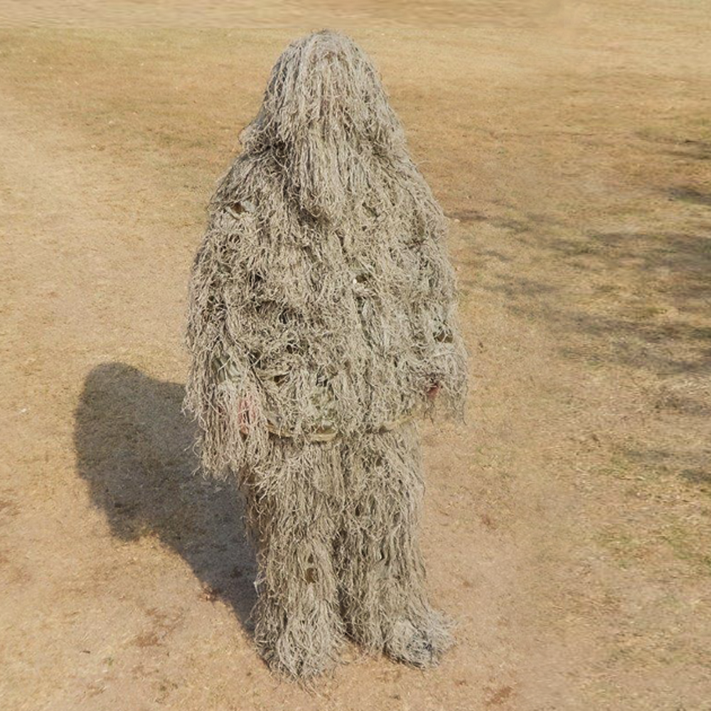 Ghillie Suit Jacket with Pants Set Sand color