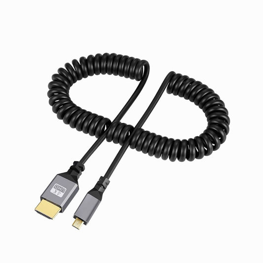 ZEGO HDMI TO MICRO HDMI 4K UHD 2.4m Cable (Coiled Extension Flexible Spiral Cable)
