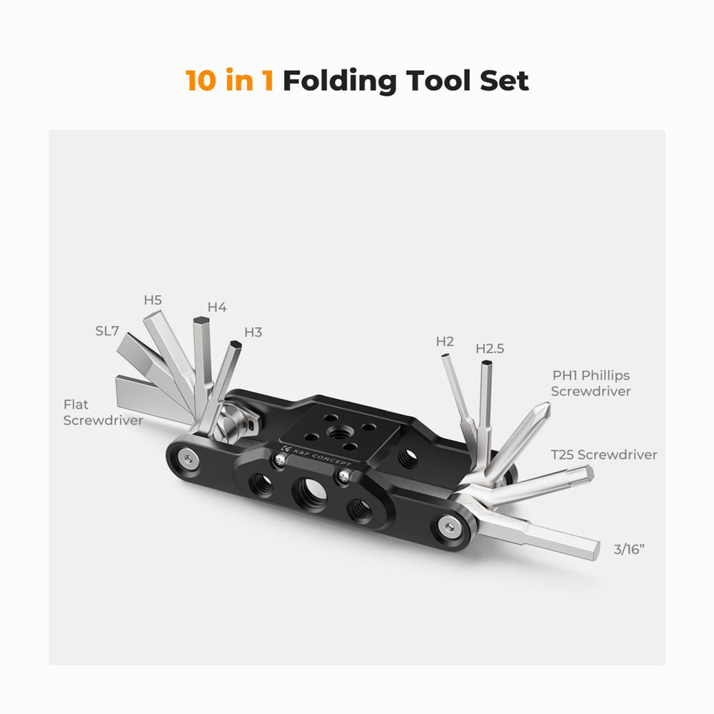 K&F Concept Folding Hex Key Set with Screwdrivers (SKU31.099)