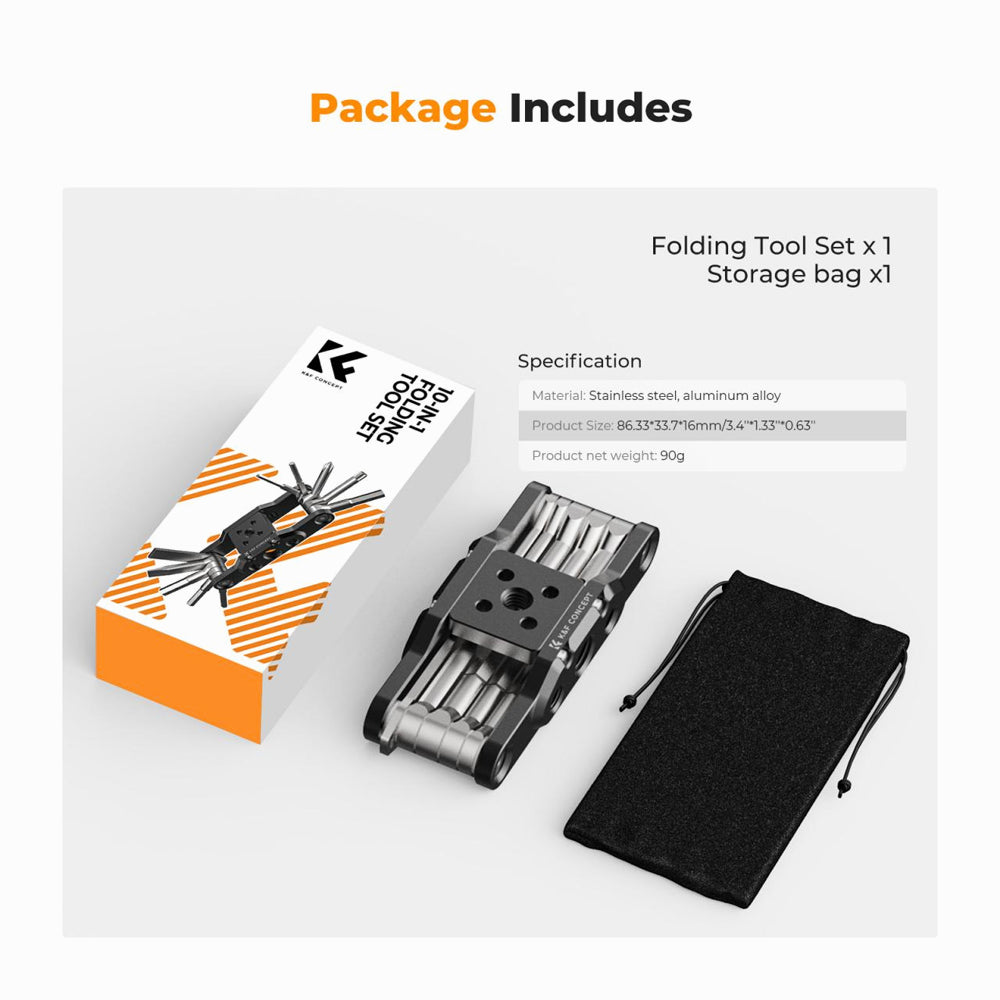 K&F Concept Folding Hex Key Set with Screwdrivers (SKU31.099)