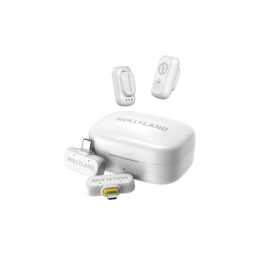 HOLLYLAND LARK A1 Combo Wireless Microphone – (Ivory White)