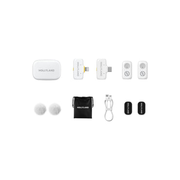 HOLLYLAND LARK A1 Combo Wireless Microphone – (Ivory White)
