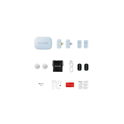 HOLLYLAND LARK A1 Combo Wireless Microphone-Sky Blue