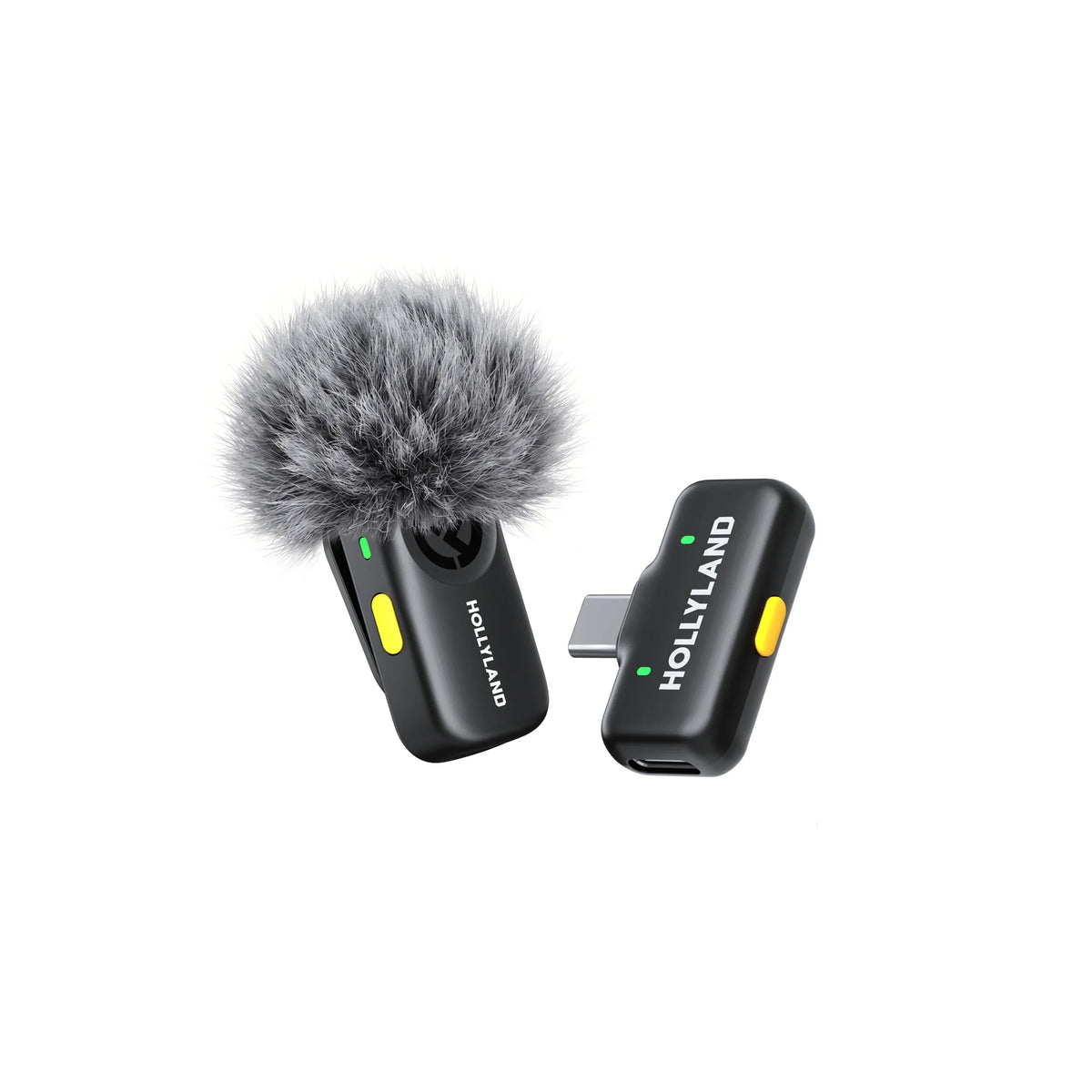 Hollyland LARK A2 Duo Wireless Microphone – 2 Transmitters, USB-C Receiver & Charging Case