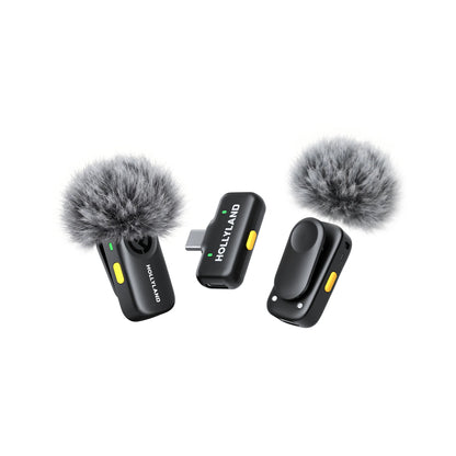 Hollyland LARK A2 Mini Duo Wireless Microphone (2TX + 1 USB-C RX) – Space Gray