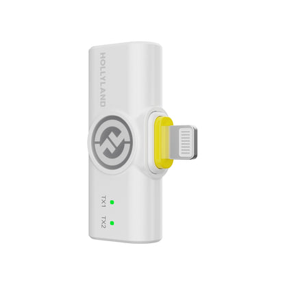 Hollyland LARK M2 DUO 2-Person Wireless Combo Microphone System (Ivory White)