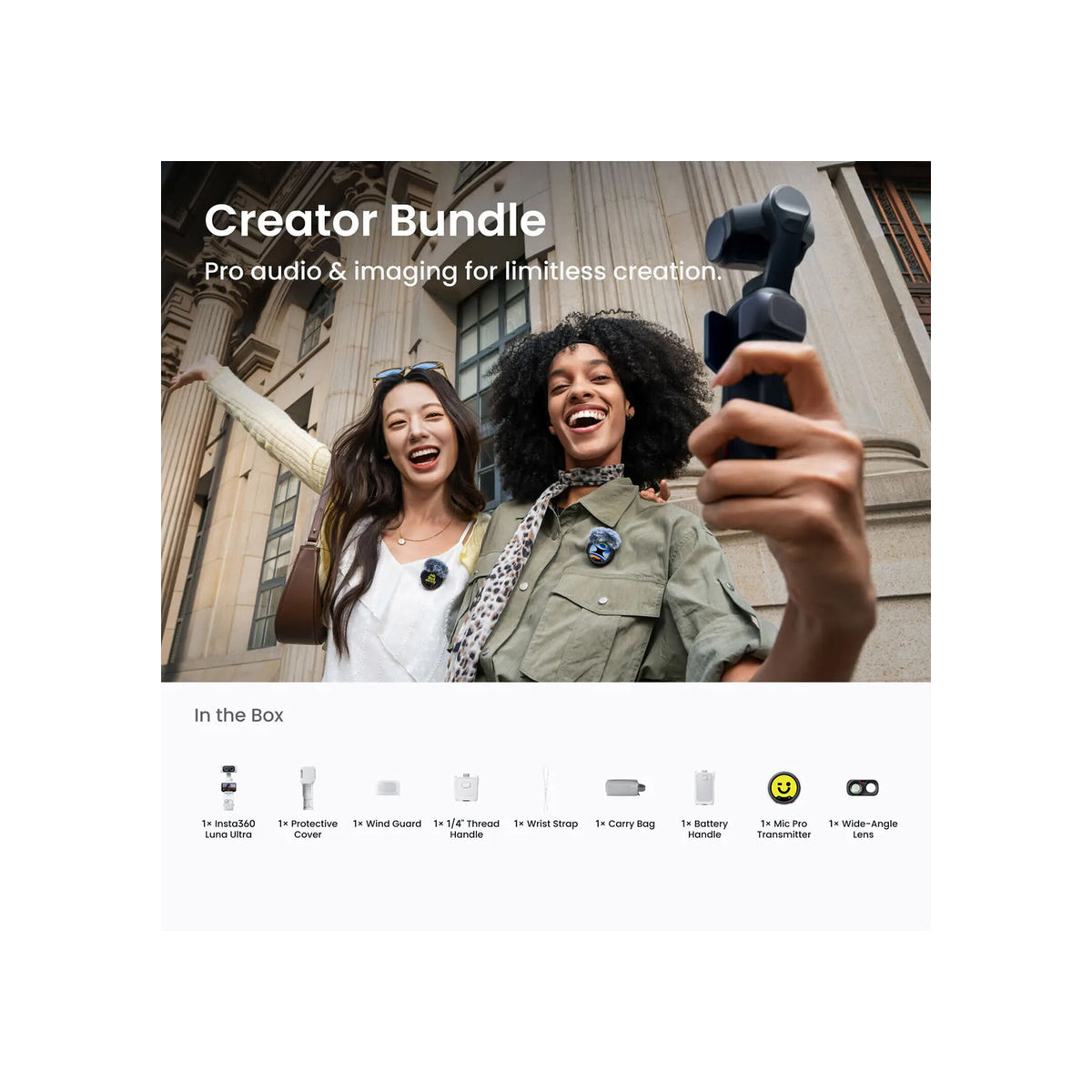 Insta360 Luna Ultra Creator Bundle (Stellar White)