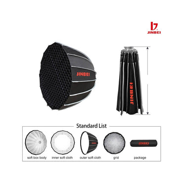 JINBEI 90 cm KE-90 Deep Quick Open Soft box with Grids