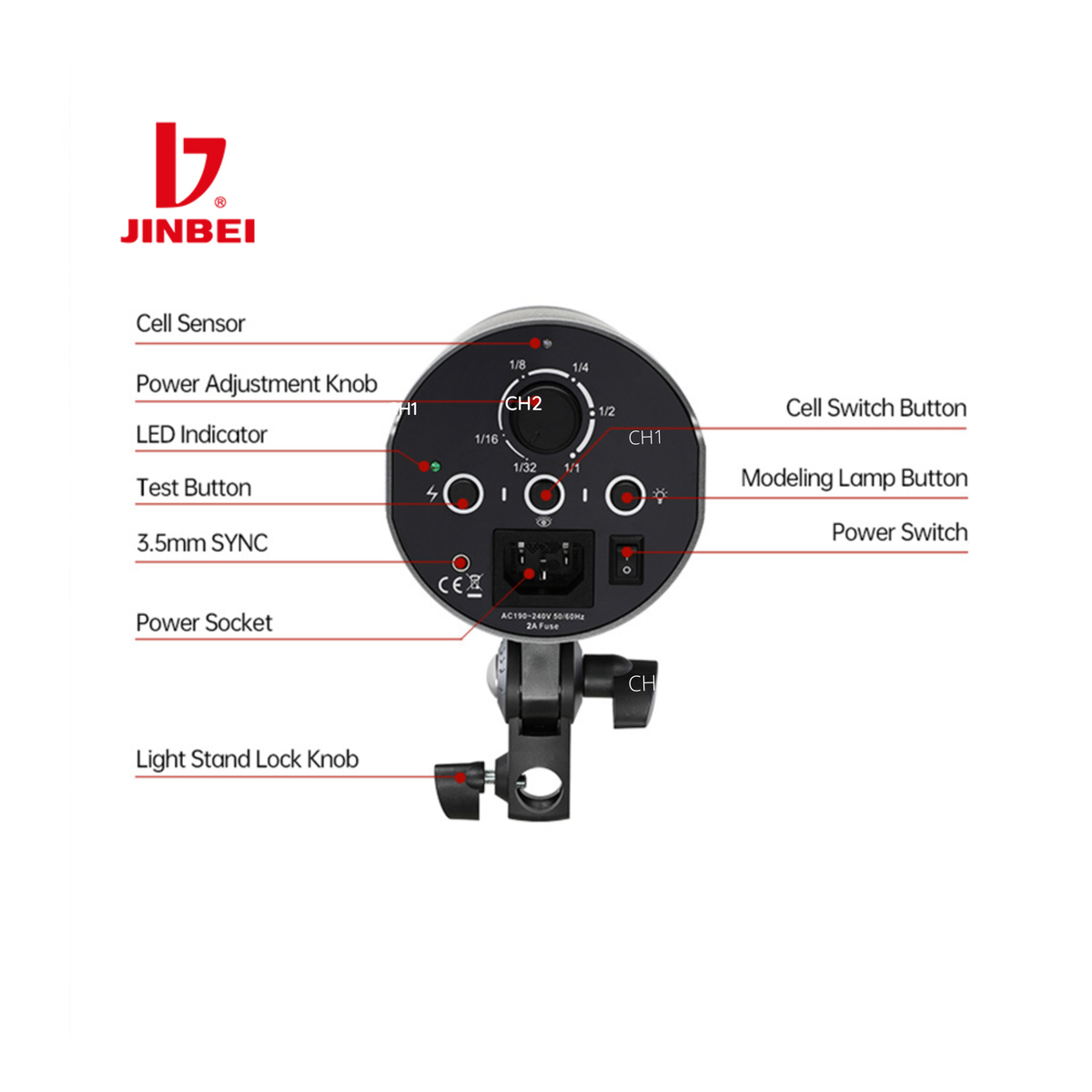 JINBEI DE-250 STUDIO FLASH KIT