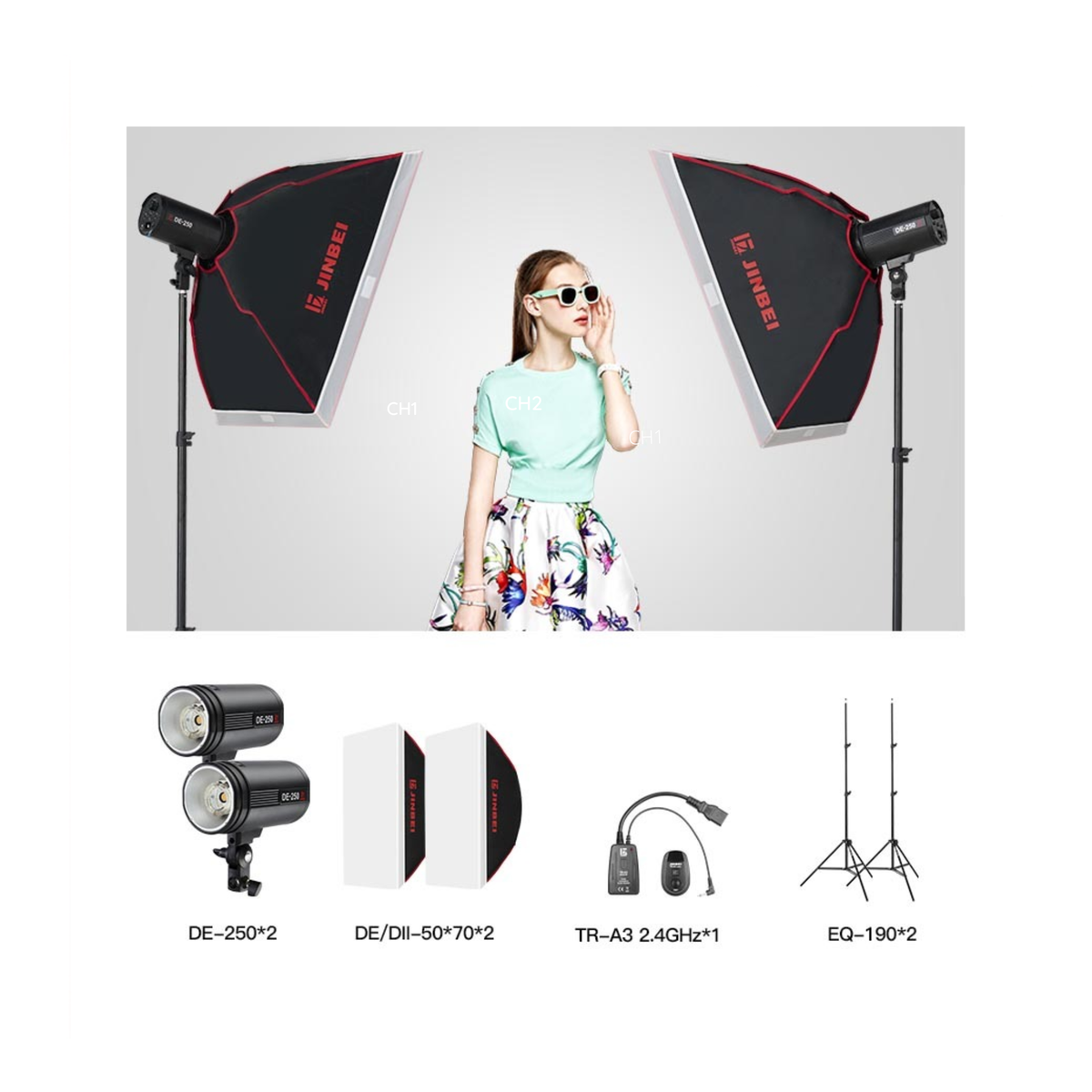 JINBEI DE-250 STUDIO FLASH KIT