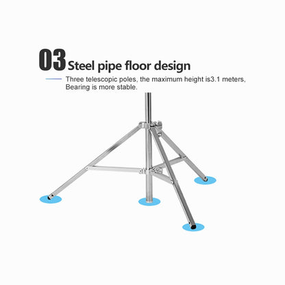 JINBEI MF-3000F Professional Steel Studio Light Stand