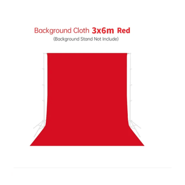 Jinbei Red 3 x 6m Muslin Photographic Studio Backdrop
