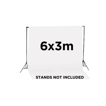 Jinbei White 3 x 6m Muslin Photographic Studio Backdrop
