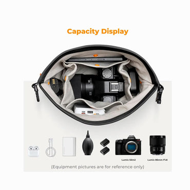 K&F Concept Camera Sling Bag Small Camera bag Lightweight Crossbody and Inner Liner Bag for Protection and Versatility, Black 5L (KF13.168V2)