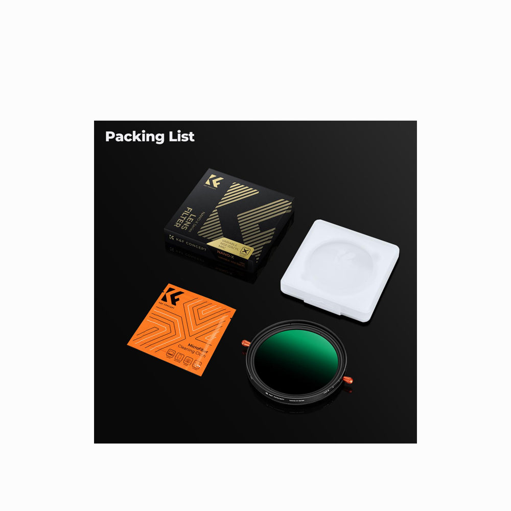 K&F Concept 77mm ND2-ND32 (1-5 Stop) Variable ND Filter and CPL Circular Polarizing Filter 2 in 1 for Camera Lens No X Spot Weather Sealed(KF01.1087V2)
