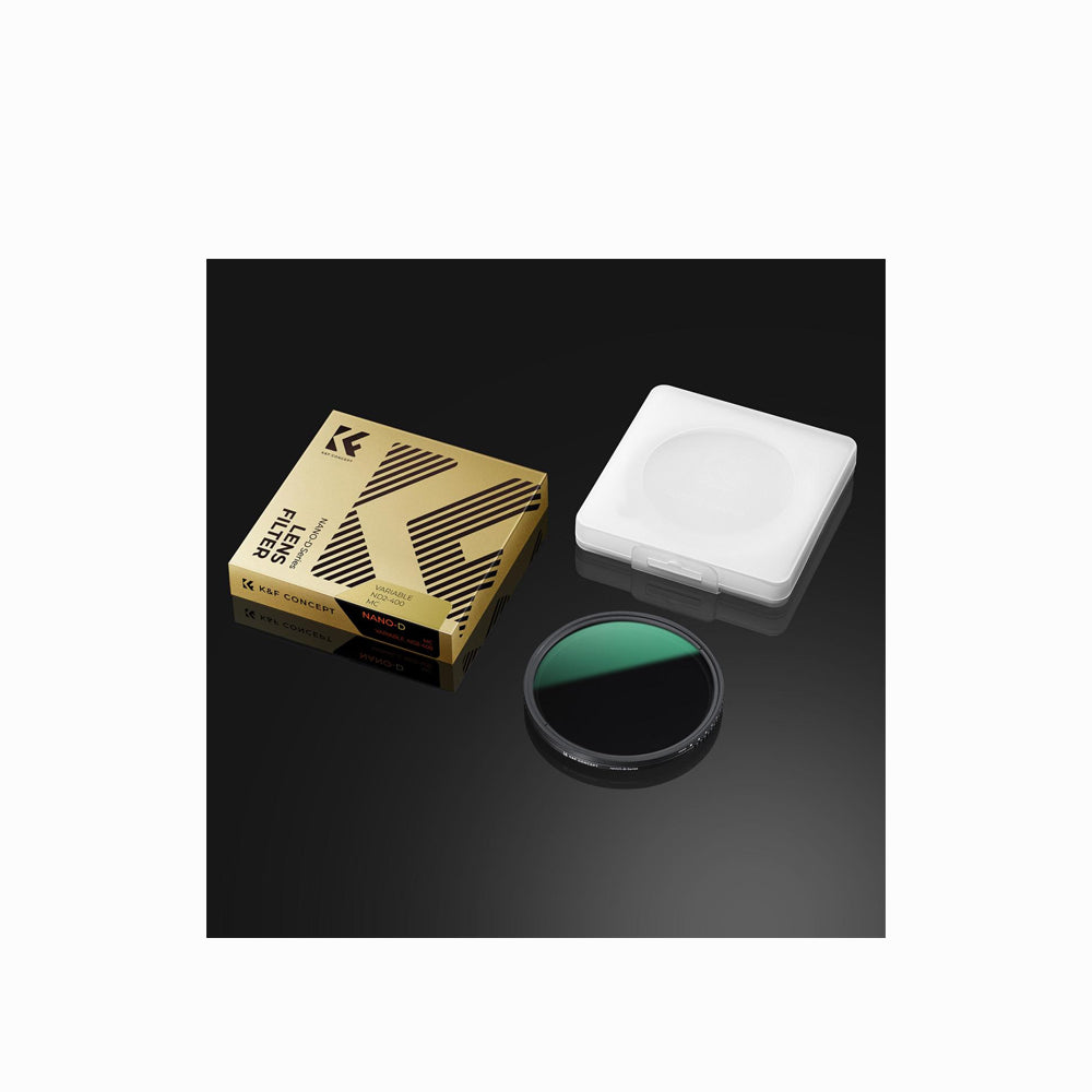 K&F Concept 82mm ND2-ND400 Variable Filter (1-9 Stop), 24 Layers of Nano-Dazzle Series (KF01.2363V1)