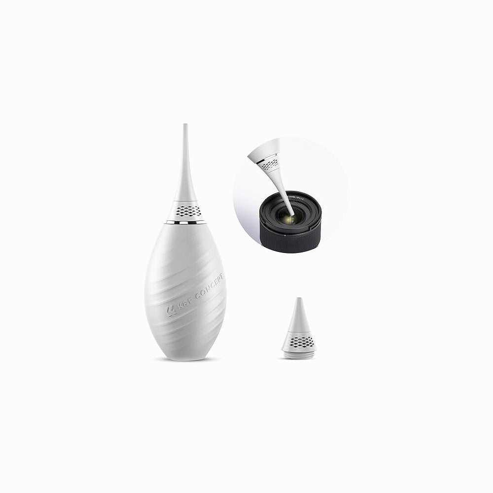 K&F Concept KF08.048 Air Blower with Long Nozzle/Short Nozzle Switch Design (White) - Camera Lens Blower (White)
