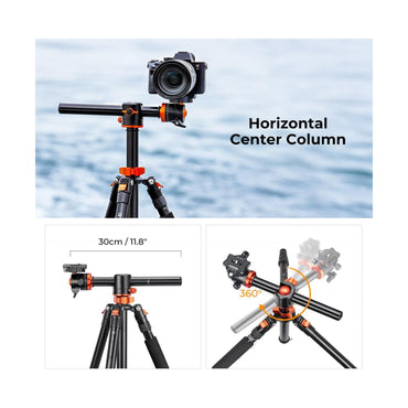 K&F Concept 67″ Overhead Aluminium Camera Tripod with Monopod-KF09.085V7