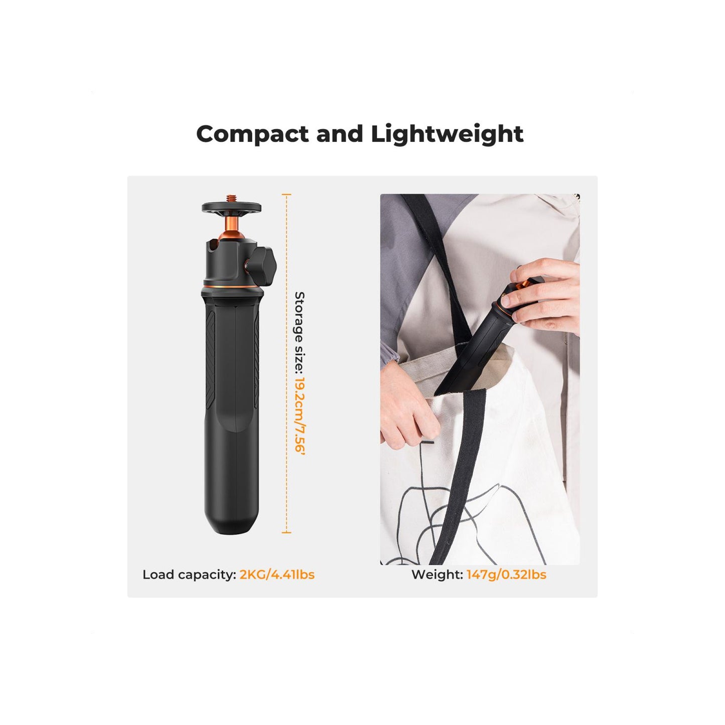 K&F Concept MS11 60cm 3-in-1 Selfie Stick & Desktop Tripod with Bluetooth Remote-KF09.135
