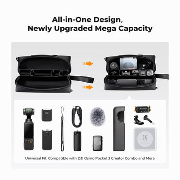 K&F Concept Carrying Bag for DJI Osmo Pocket 3, Portable Storage Carry Case (KF13.200)