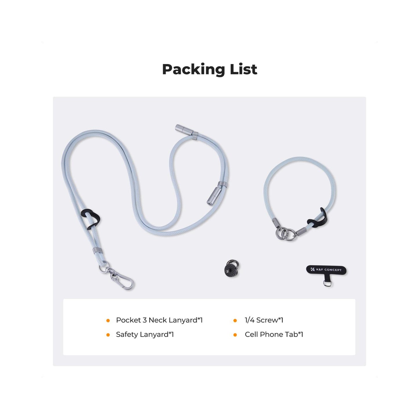 K&F Concept Necklace Strap for DJI Osmo Pocket 3 & Smartphones – Blue – KF14.015