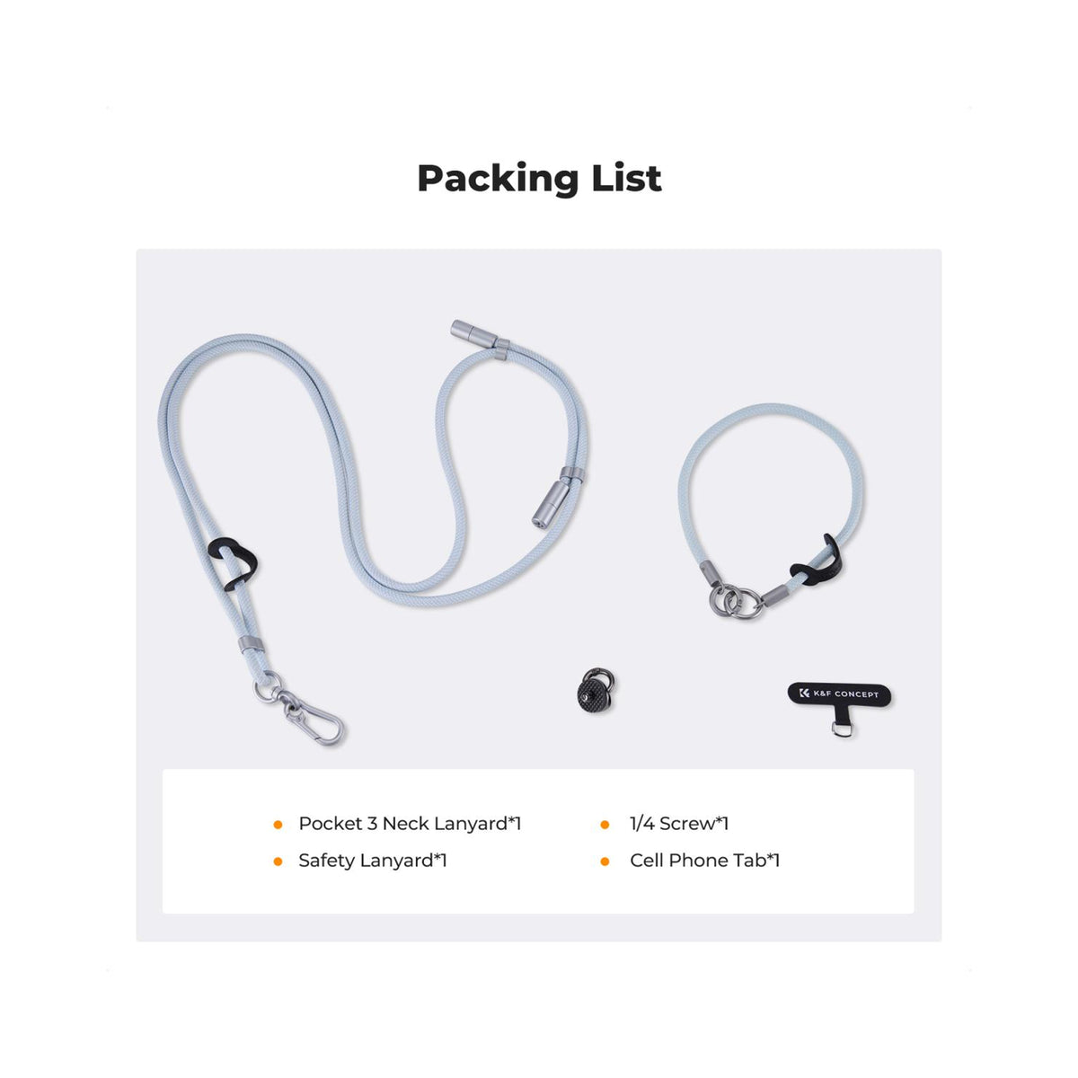 K&F Concept Necklace Strap for DJI Osmo Pocket 3 & Smartphones – Blue – KF14.015