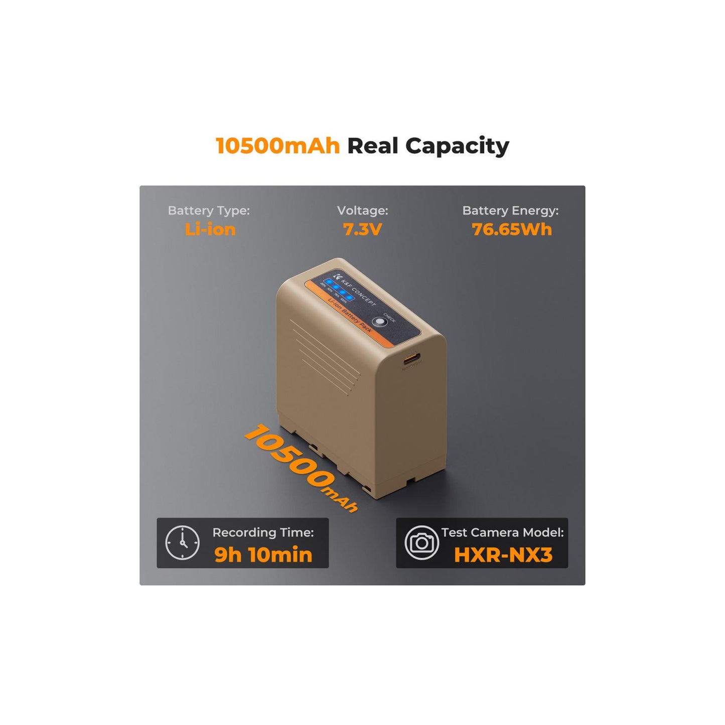K&F CONCEPT NP-F970 Battery 10500mAh Battery (KF28.0036)