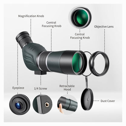 K&F Concept 20–60×60 Waterproof Spotting Scope with Tripod & Phone Adapter – KF33.033V1