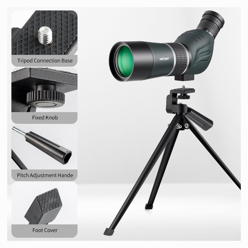 K&F Concept 20-60x60 Spotting Scopes for Target Shooting, Waterproof Spotter Scope with Tripod & Phone Adapter, 131-66ft/1000yds BAK4 45°Angled Eyepiece Range Scope for Bird Watching Wildlife Hunting(