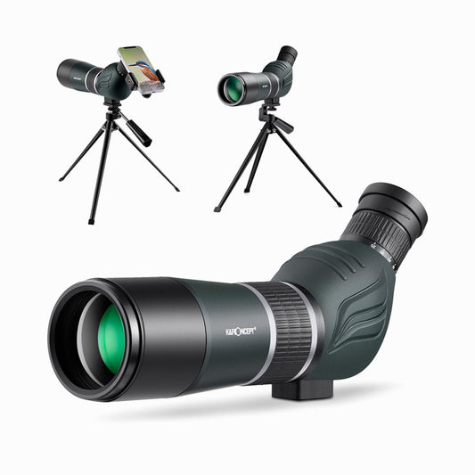 K&F Concept 20-60x60 Spotting Scopes for Target Shooting, Waterproof Spotter Scope with Tripod & Phone Adapter, 131-66ft/1000yds BAK4 45°Angled Eyepiece Range Scope for Bird Watching Wildlife Hunting(