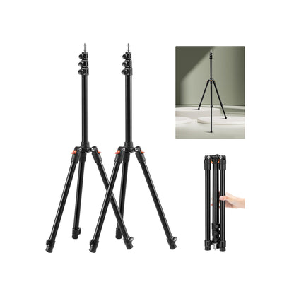 K&F Concept 200cm Extendable Photography Light Stands – 2-Pack (KF34.038S1)