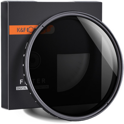 K&F Concept Nano-X ND4-ND32 VND Variable Neutral Density Circular 2-5 Stops Lens Filter with No X Cross Shadow, MRC Waterproof and Scratch-Resistant (KF01.2530