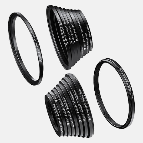 K&F Concept 18 Pieces Filter Ring Adapter Set