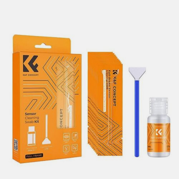 K&F 24mm Full-Frame Sensor Cleaning Kit (x10 Cleaning Swab + 20ml Sensor Cleaner) SKU.1617