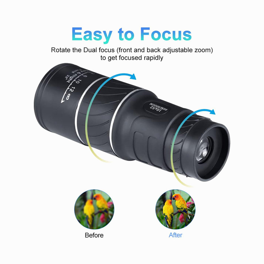 K&F Concept 16x52 Monocular for Bird Watching Hunting Travel (KF33.031)