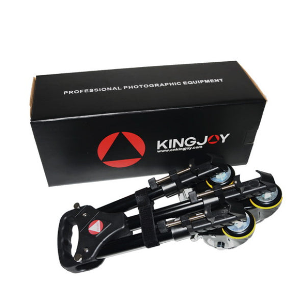 KINGJOY VX-600D 3-wheel heavy Duty Photo and Video Tripod Dolly for Smooth Movement