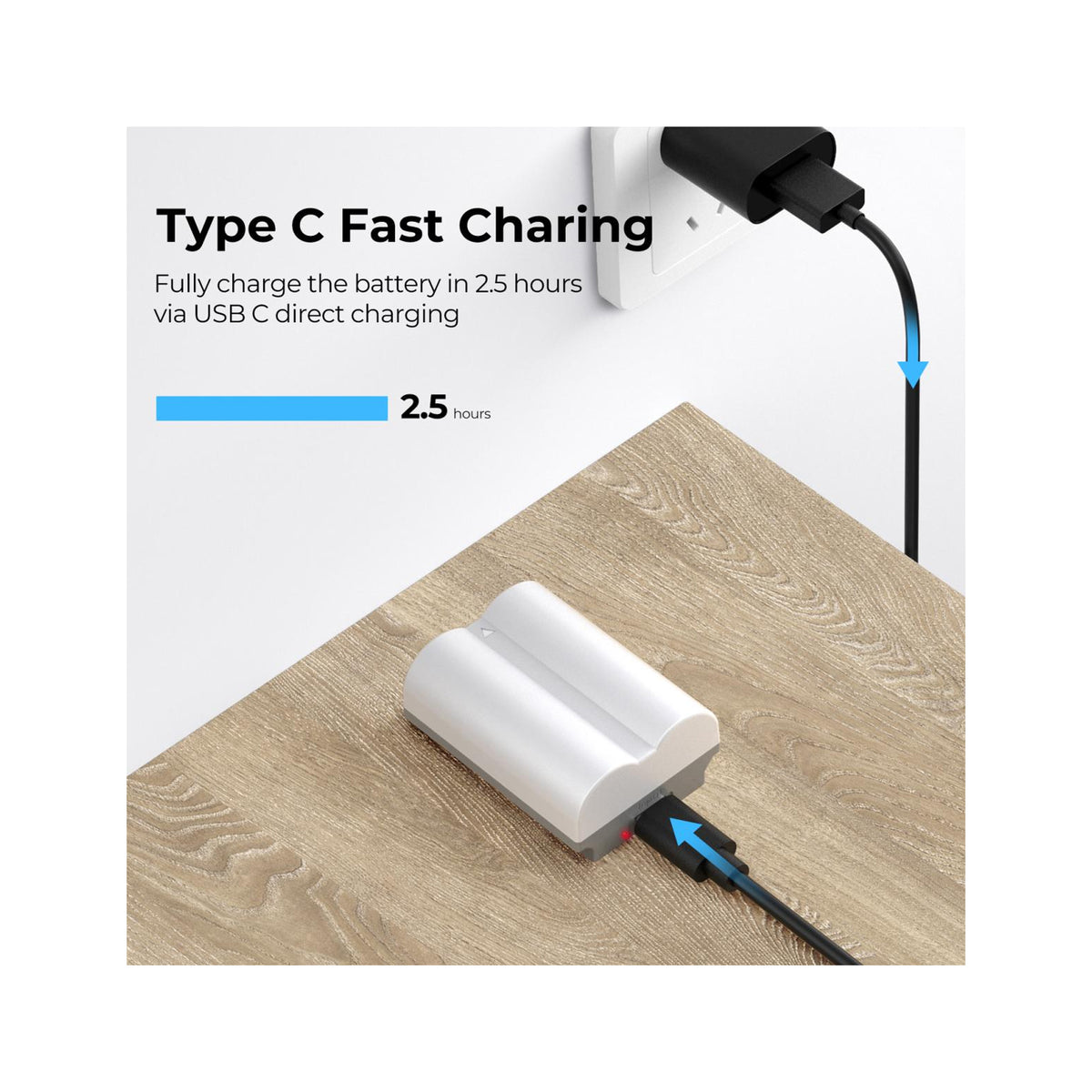 K&F Concept 2-Pack NP-W235 2400mAh USB-C Batteries for Fujifilm Cameras