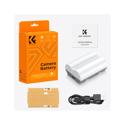 K&F Concept 2-Pack NP-W235 2400mAh USB-C Batteries for Fujifilm Cameras