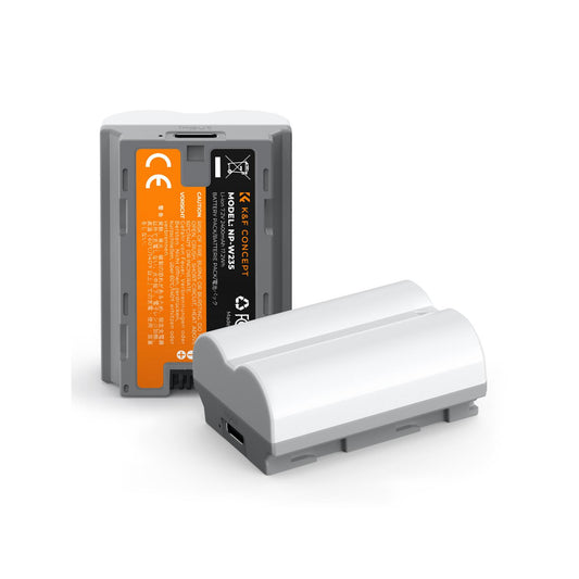 K&F Concept 2-Pack NP-W235 2400mAh USB-C Batteries for Fujifilm Cameras